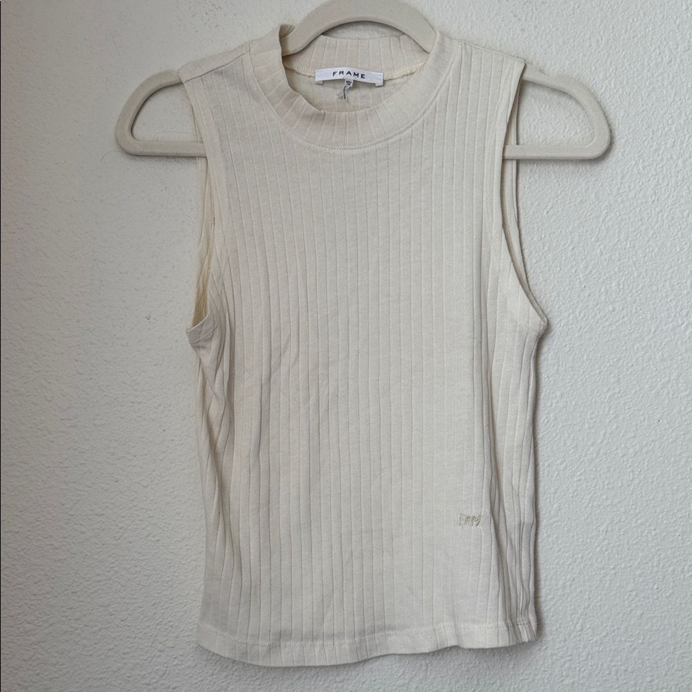 Frame Ribbed Cotton Tank